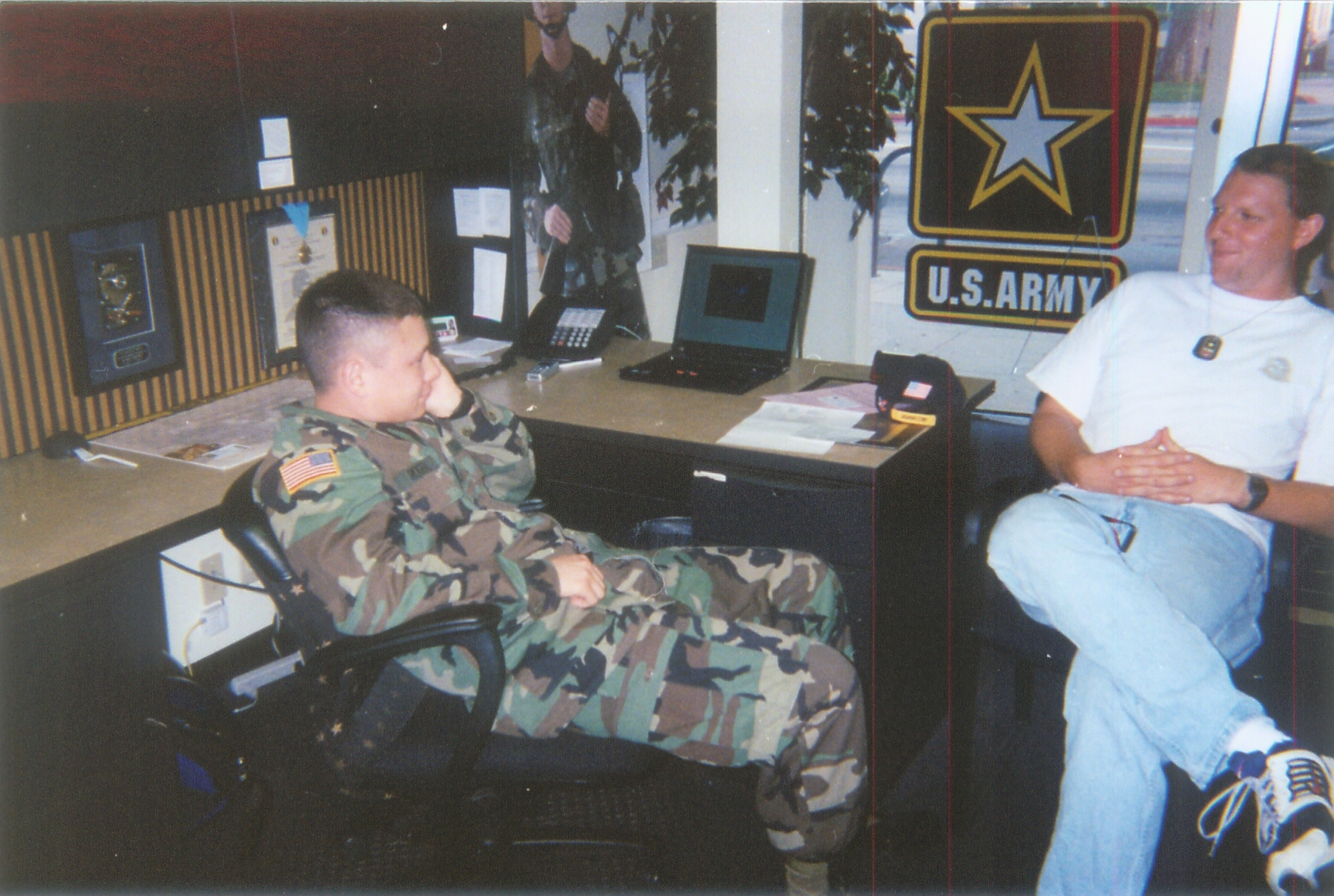 At recruiting office with CW3 Joseph B Rogers